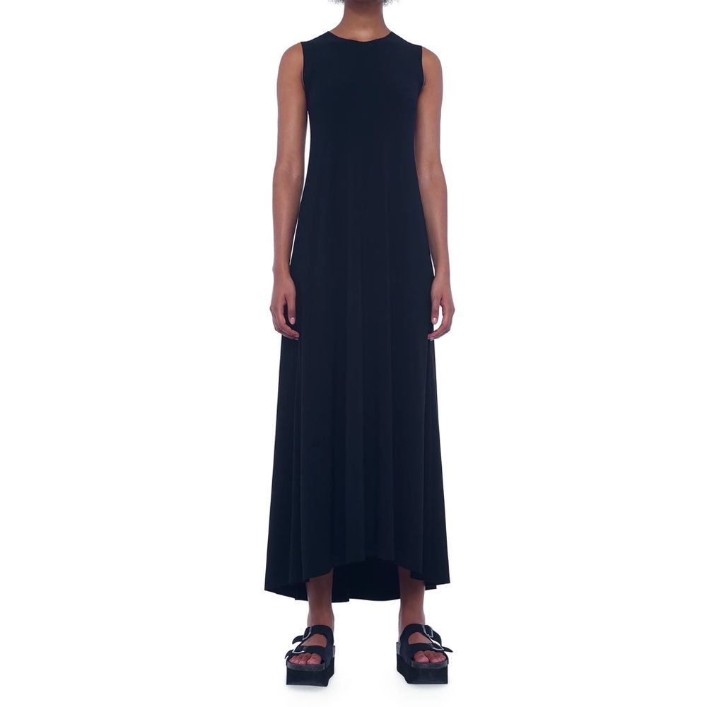 Norma Kamali Black Sleeveless Midi Dress